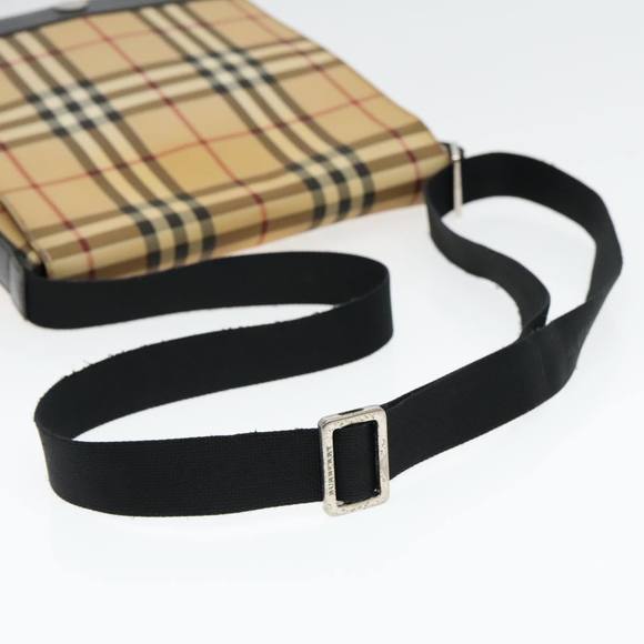 BURBERRY Nova Check Shoulder Bag PVC Beige Auth hk1702 - Picture 7 of 16